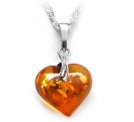 ORENJI Baltic Amber Heart Necklace